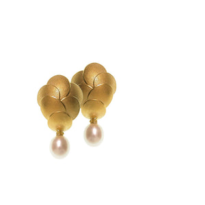 Ohrschmuck SHRIMPS Silber, vergoldet, Perle