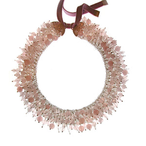 COLLIER DE CHIEN Silber925 - Rosenquarz