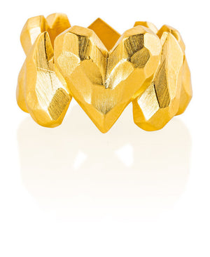 DRACHENFELS DESIGN  Ring | aus Silber, goldplattiert
