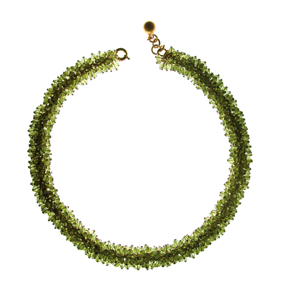 Halsschmuck CHENILLE Silber925, goldplattiert - Peridot