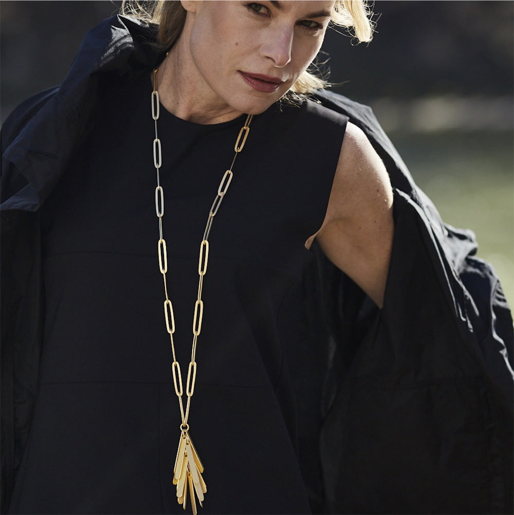 Halsschmuck STRIPES Silber925 - goldplattiert