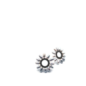 Ohrschmuck FLOWER Silber925, goldplattiert - Amazonit