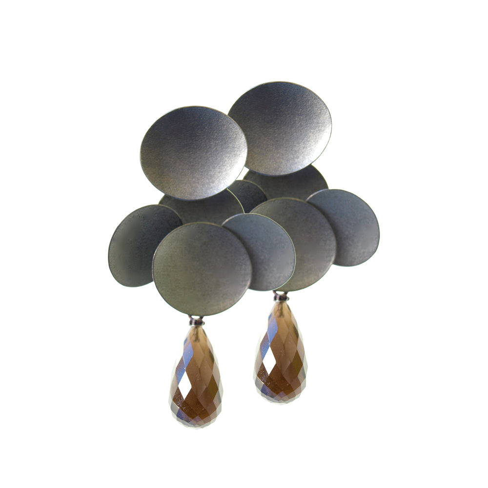 Ohrschmuck UMBEL Silber, brüniert - Kashalong