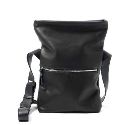 Ackermann Tasche | LONDON M aus schwarzem Softnappa